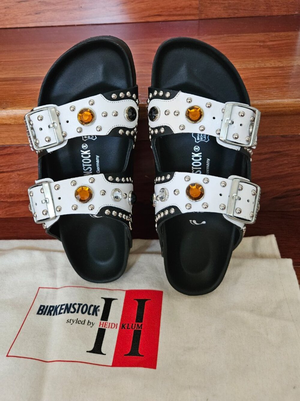 BIRKENSTOCK x HEIDI KLUM Arizona White Sandals Size EU 39 or US Womens 8-8.5